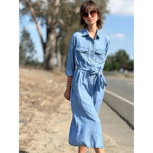 Denim Blue Shirt Dress